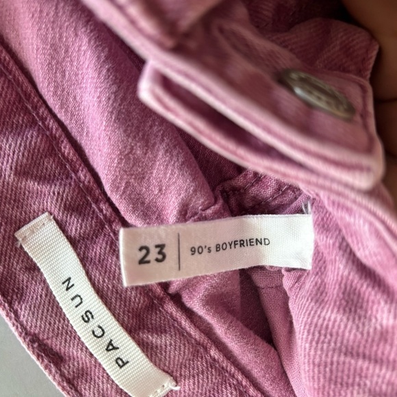 PacSun Womens Jeans Size 23 Pink 90s Boyfriend Hi Rise Relaxed Summer Barbiecore - Picture 7 of 7